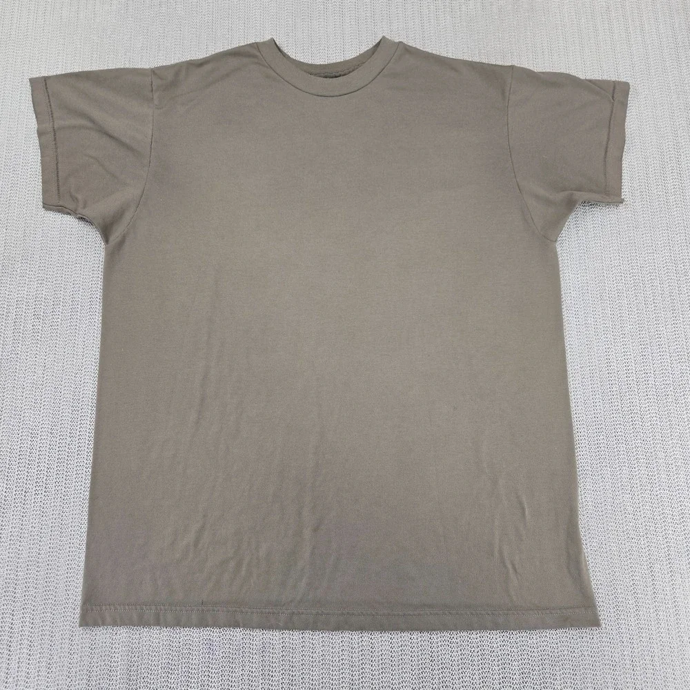 Skilcraft Shirt Mens Large Brown DLA Troop Support Military Undershirt Army Sand